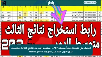 احصل على نتيجتك فوراً بصيغة PDF.. استعلم الآن عن نتائج الثالث متوسط الدور الأول 2025 عبر نتائجنا moedu.gov.iq